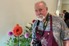 Gettysburg Dahlia Society, Drew Graham with seedling GB